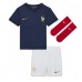 Frankrike Karim Benzema #19 kläder Barn VM 2022 Hemmatröja Kortärmad (+ korta byxor)